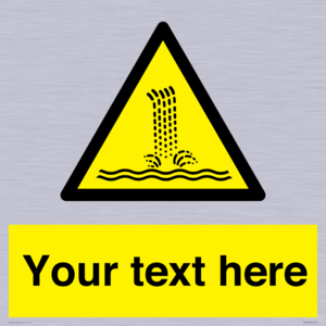 Custom warning artificial waterfall